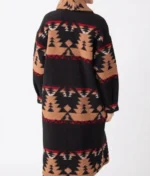Yellowstone S05 Beth Dutton Black Printed Coat-1