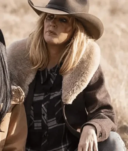 Beth Dutton Shearling Wool Coat-1
