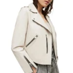 Fern White Biker Leather Jacket For Women-1