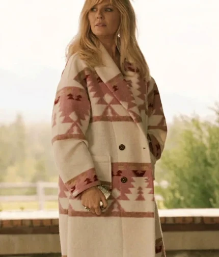 Yellowstone SO5 Beth Dutton Pink Printed Coat