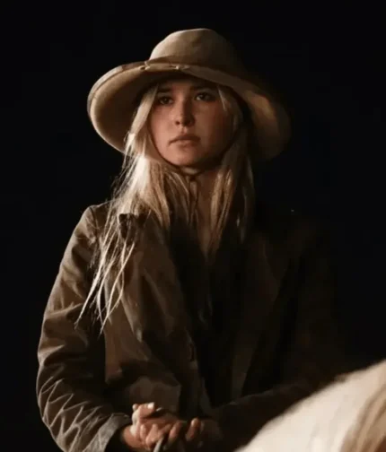 Yellowstone Series 1883 Elsa Dutton Brown Trench Coat-1