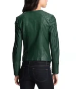 Green Leather Jacket Women-3