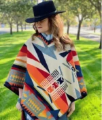 Beth Dutton Kelly Reilly Poncho Blanket Cape Coat For Women