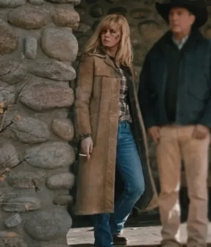 Yellowstone Beth Dutton Suede Leather Coat