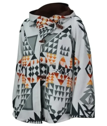 Yellowstone Beth Dutton S05 White Cloak Coat-1