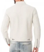 White Quilted Leather Jacket Men-2