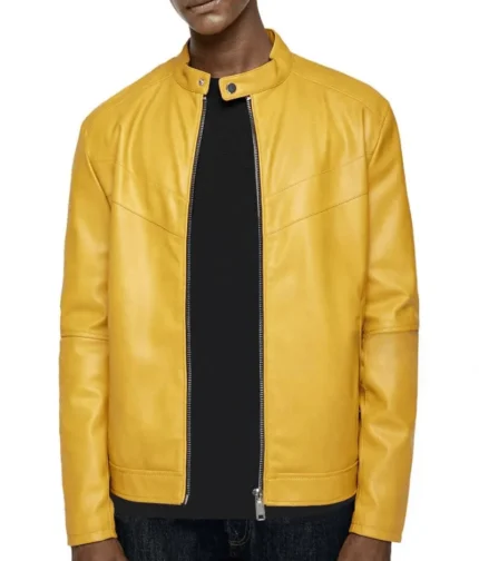 Men’s Yellow Leather Jacket