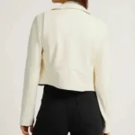 Women’s Vixen Moto White Leather Jacket-2