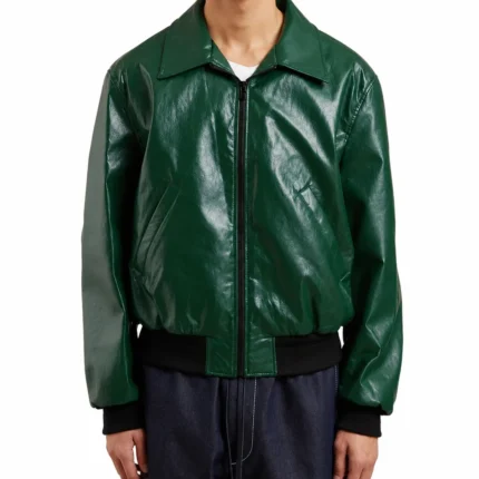 Men’s Dark Green Leather Jacket