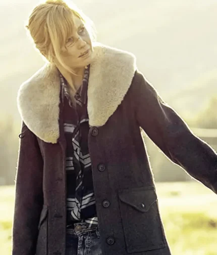 Beth Dutton Shearling Wool Coat