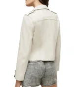 Fern White Biker Leather Jacket For Women-2
