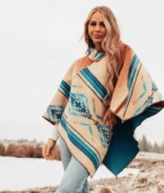 Handmade Kelly Reilly TV Series Yellowstone Beth Dutton Poncho Cape Coat