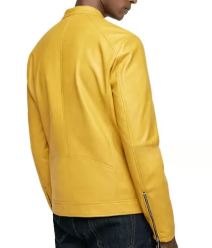 Men’s Yellow Leather Jacket-1