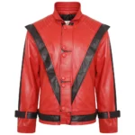 Michael Jackson Red Thriller Leather Jacket-5