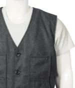 John Dutton Grey Wool Vest Yellowstone-70
