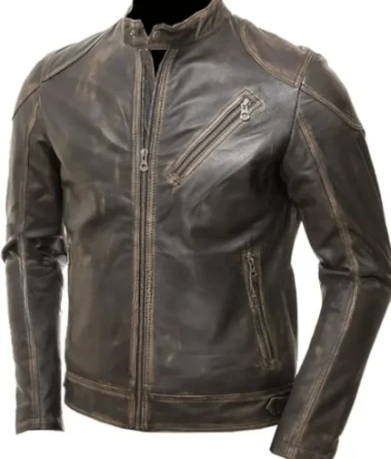 Men’s Vintage Leather Biker Jacket