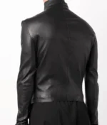 Men’s Black Asymmetric Leather Jacket-1