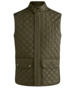 John Dutton Green Quilted Vest Kevin Costner-2