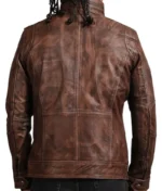 Mens Brown Vintage Leather Jacket-4