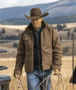 Yellowstone Series Classic John Dutton Brown Quilted Jacket