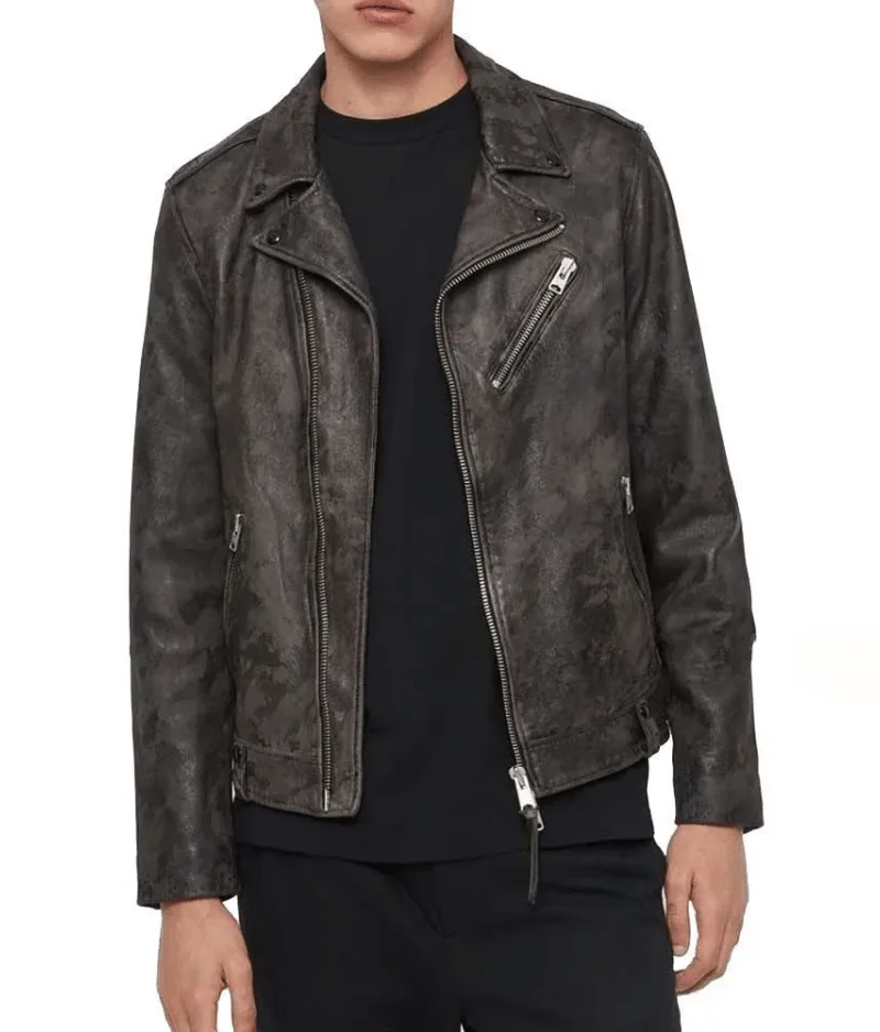 Distressed Black Leather Jacket Distressed Black Leather Jacket