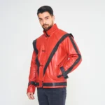 Michael Jackson Red Thriller Leather Jacket-1