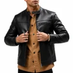 Black Coffee Leather Roadster Jacket-1