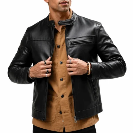 Black Coffee Leather Roadster Jacket-1