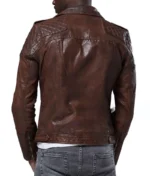 Men’s Biker Brown Leather Jacket-2