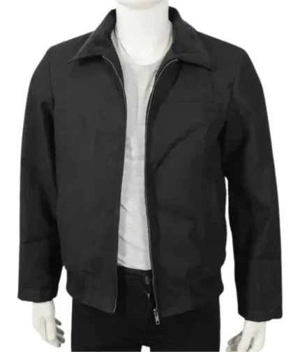 John Dutton Bomber Black Cotton Jacket-2