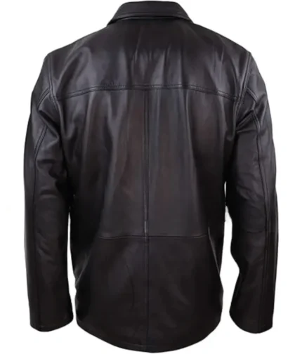 Men’s Black Leather Field Jacket-2