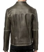 Distressed Dark Brown Leather Jacket Men-1