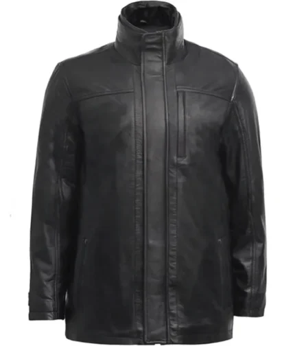 Men’s Black Leather Field Jacket