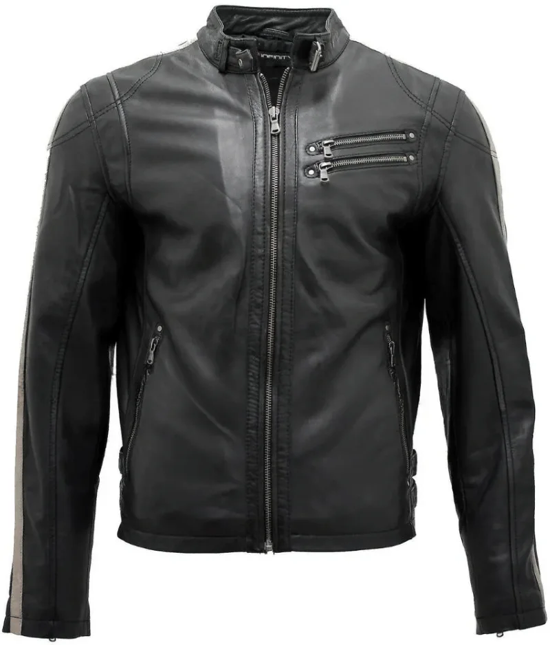 Men’s Black Leather Biker Jacket Men’s Black Leather Biker Jacket