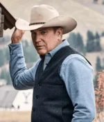 John Dutton Grey Wool Vest Yellowstone
