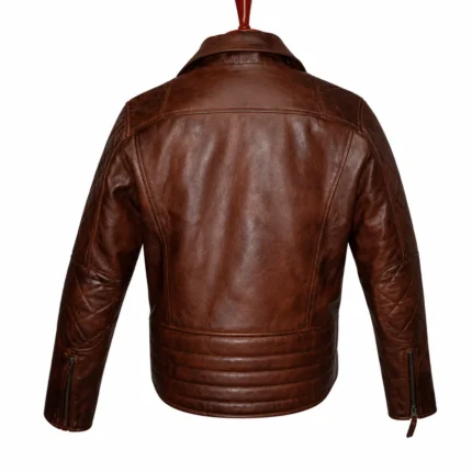 Men’s Brown Biker Leather Jacket-1