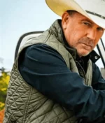 John Dutton Green Quilted Vest Kevin Costner