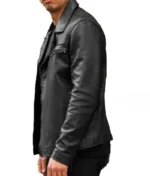 Black Lambskin Biker Leather Jacket-4