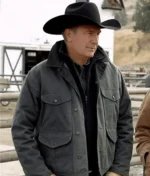 Yellowstone Series John Dutton Grey Cotton Jacket