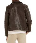 Chocolate Brownie Leather Biker Jacket-2