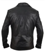 Men’s Black Leather Reefer Jacket-2