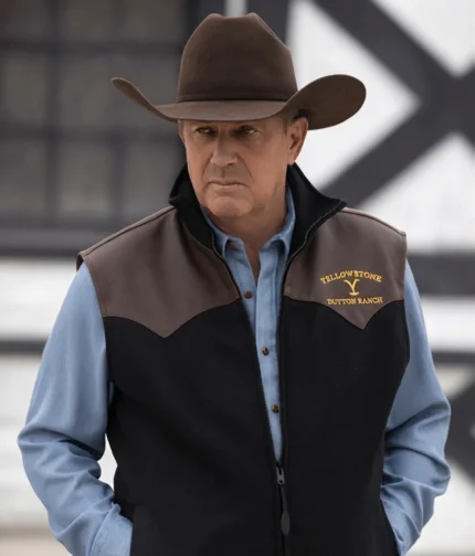 John Dutton Black Vest Yellowstone Series