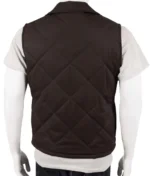 John Dutton Brown Quilted Vest Yellowstone Series-5