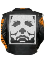 Halloween Black Biker Leather Jacket-2