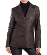 Women’s Crater Brown Leather Jacket