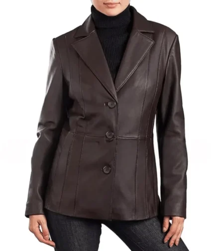 Women’s Crater Brown Leather Jacket