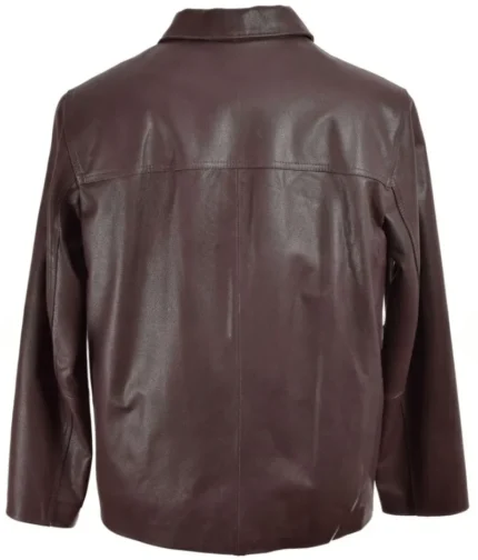 Men’s Brown Leather Reefer Jacket-1