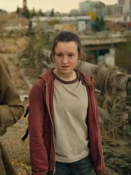 Bella Ramsey The Last of Us Maroon Hoodie-2