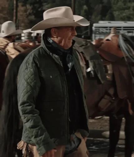 John Dutton Green Quilted Jacket | Yellowstone Series