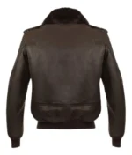 Men’s Vintage Brown Leather Aviator Jacket-3